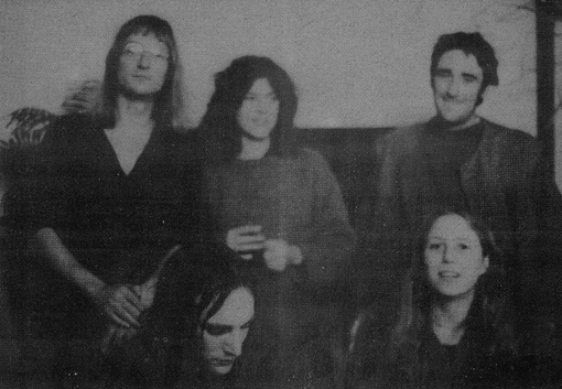 HENRY COW 77-78 Tim Hodgkinson, Lindsay Cooper, Fred Frith, Chris Cutler, Georgie Born, (Foto V.F. Stauffer)
