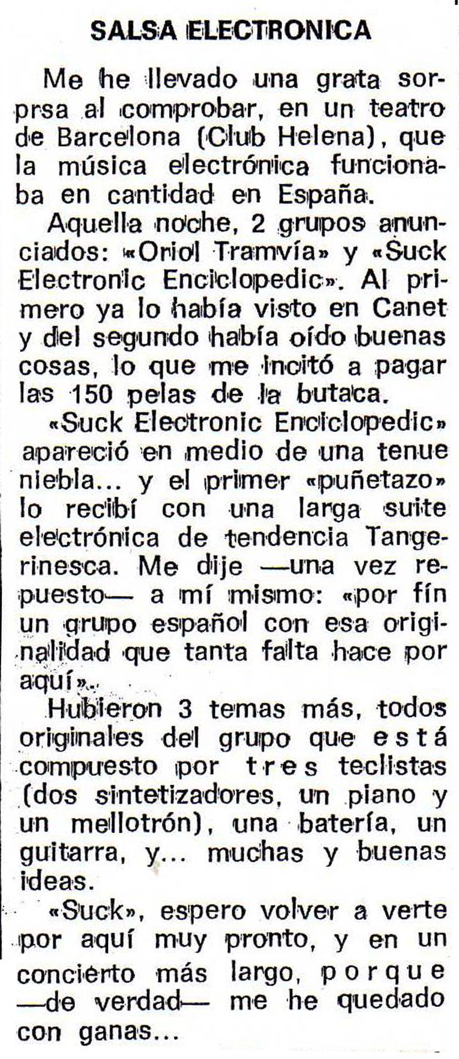 DISCO EXPRES     SUCK E.E. '76  TEATRO CLUB HELENA