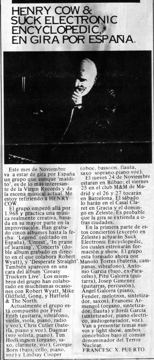 Reseña de F.X. Puerto en Popular