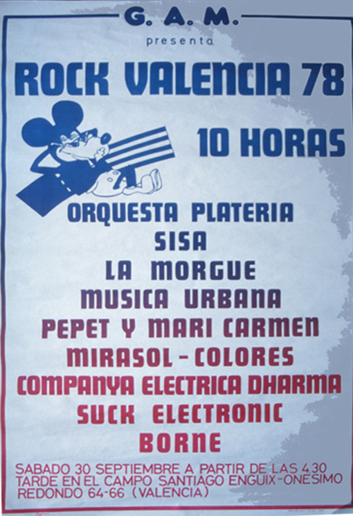 Cartel Rock Valencia 78 (cortesia J.C. Usó)