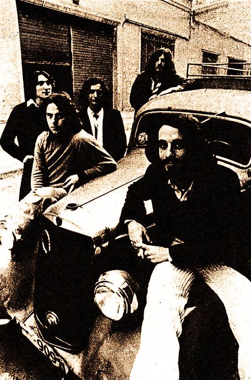 CREMA GALILEA marzo'78 (de dcha a izq) _ Lluís Fuster, Beni Simón, Juan Zabala, Yago Comte, Joan Rectoret