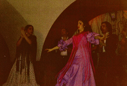 Juani Pérez (detras Pedro Castro) Tablao el Cordobés. Barcelona