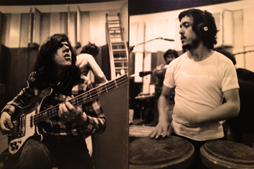 Pepe Rodriguez y Manolo Torres en  Estudios Sonitec grabando para Albert Giménez (1979)